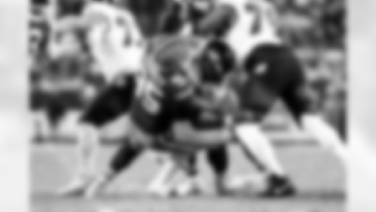 Defensive end Myles Garrett (95) during a NFL football game between the Baltimore Ravens and Cleveland Browns on November 16, 2025 at Huntington Bank Field.