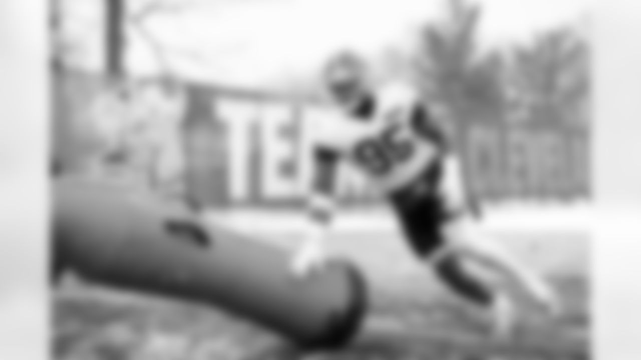 Defensive end Myles Garrett (95) during practice at CrossCountry Mortgage Campus on November 28, 2025.