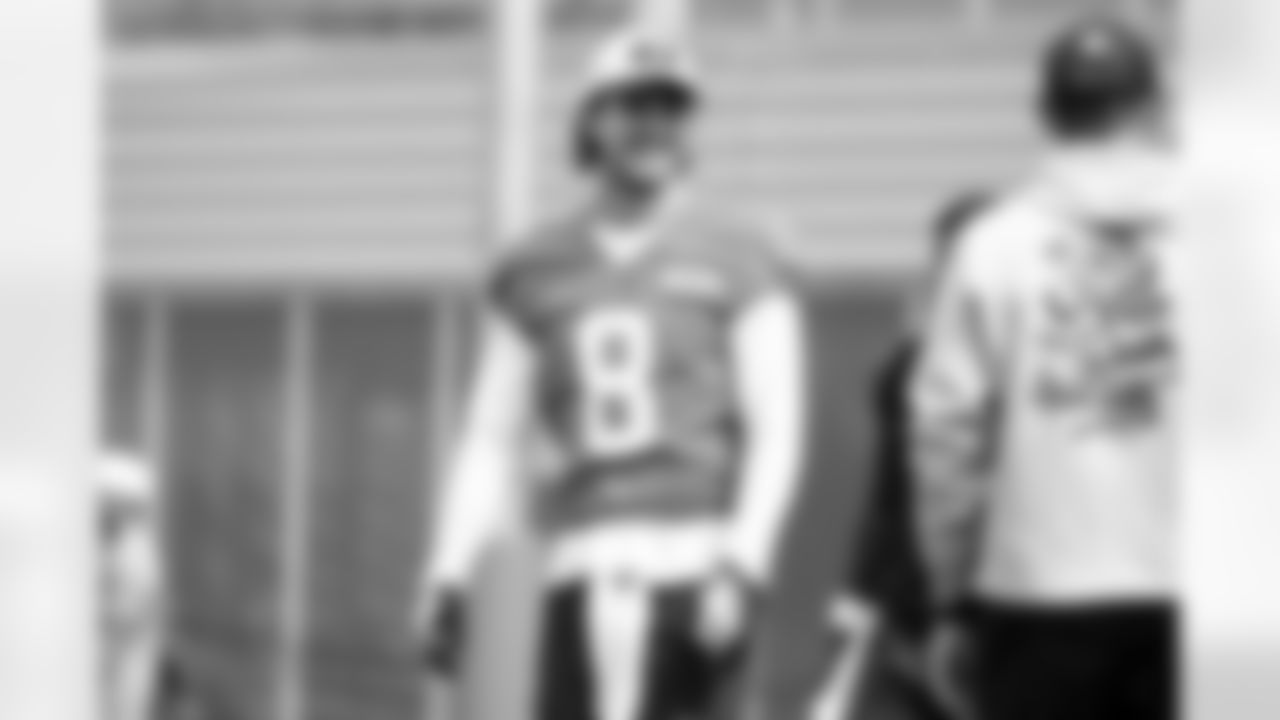Quarterback Kenny Pickett (8) during the third day of mandatory minicamp at CrossCountry Mortgage Campus on June 12, 2025.