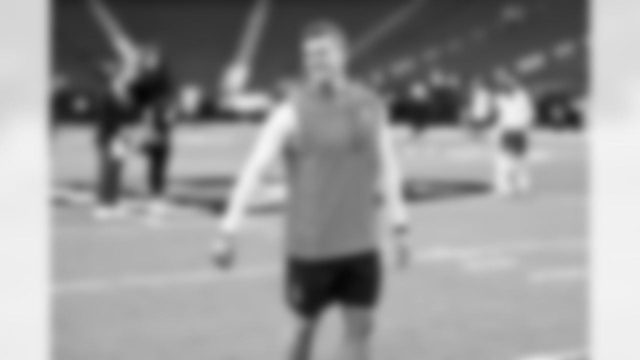 Quarterback Bailey Zappe (11) before a NFL football game between the Cleveland Browns and Las Vegas Raiders on November 23, 2025 at Allegiant Stadium.