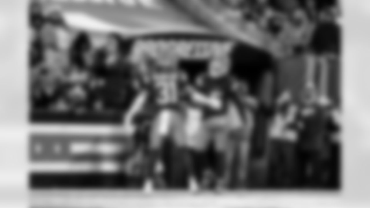 Safety Donovan McMillon (31) and Safety Rayshawn Jenkins (5) during a NFL football game between the Baltimore Ravens and Cleveland Browns on November 16, 2025 at Huntington Bank Field.