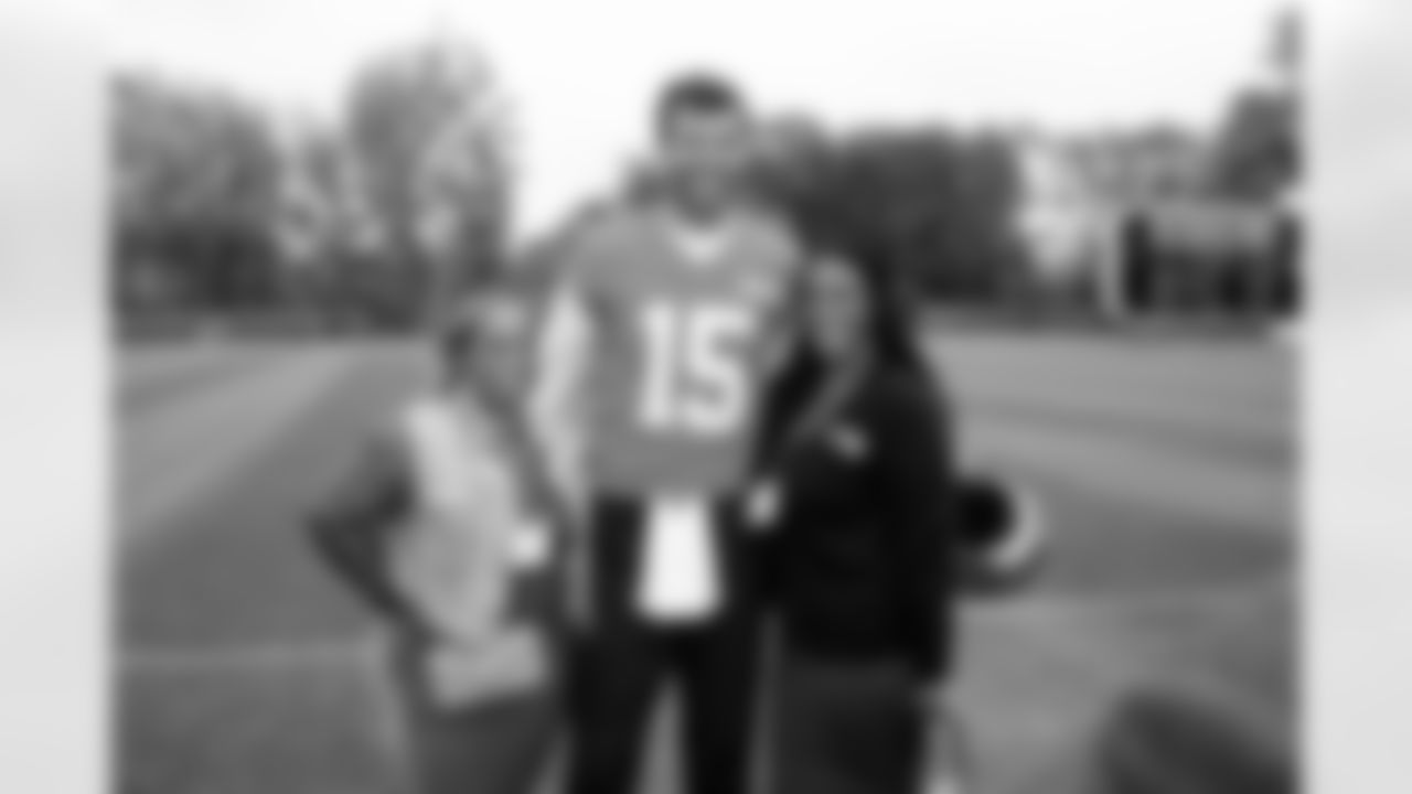 Quarterback Joe Flacco (15) and community guests during the first day of OTAs at CrossCountry Mortgage Campus on May 28, 2025.