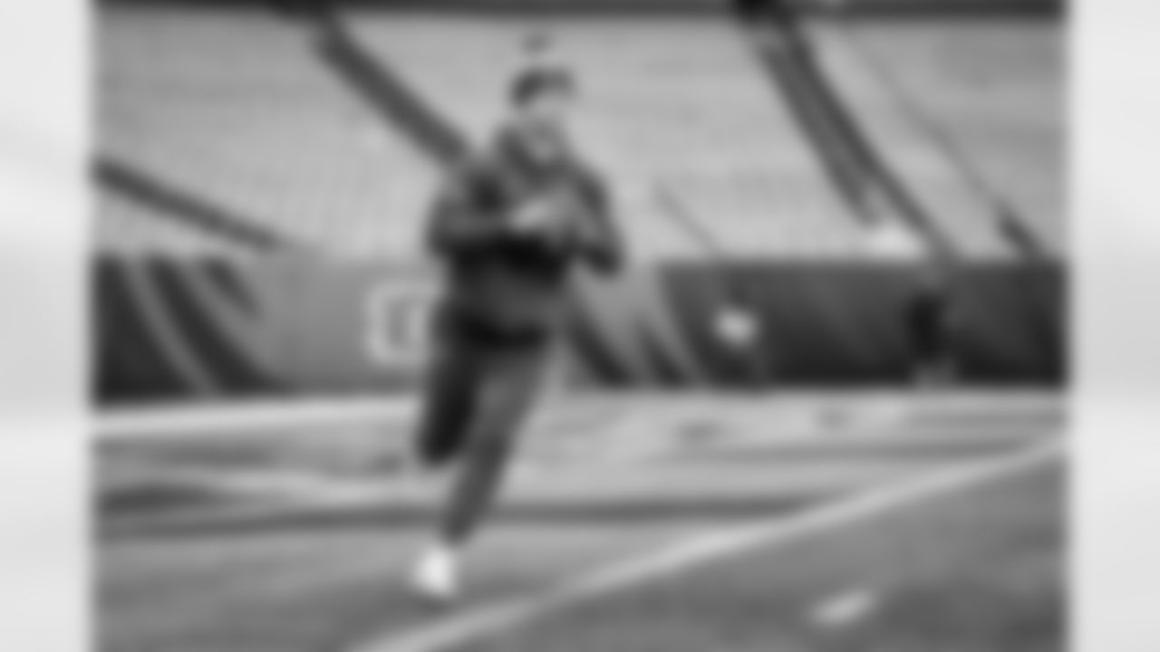 Quarterback Jeff Driskel (12) before a NFL football game between the Cleveland Browns and Cincinnati Bengals on January 7, 2024 at Paycor Stadium.