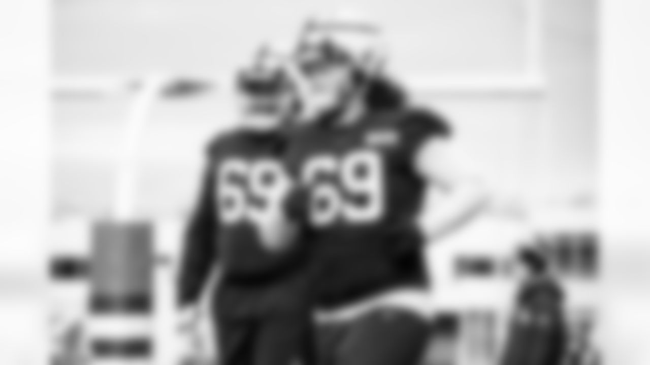 Offensive tackle Lorenzo Thompson (69) during practice at CrossCountry Mortgage Campus on December 26, 2024.