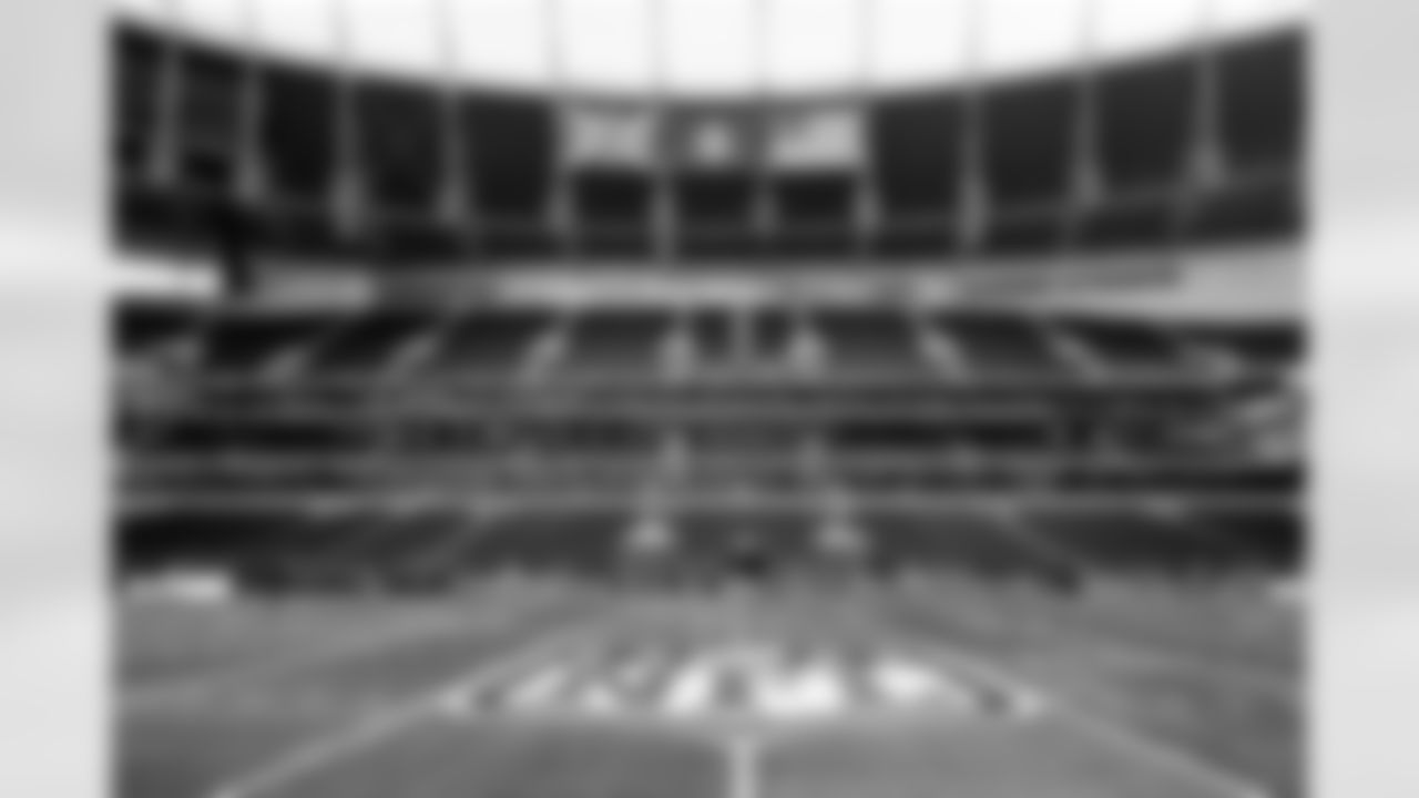 The stadium before a NFL football game between the Minnesota Vikings and Cleveland Browns on October 5, 2025 at Tottenham Hotspur Stadium.