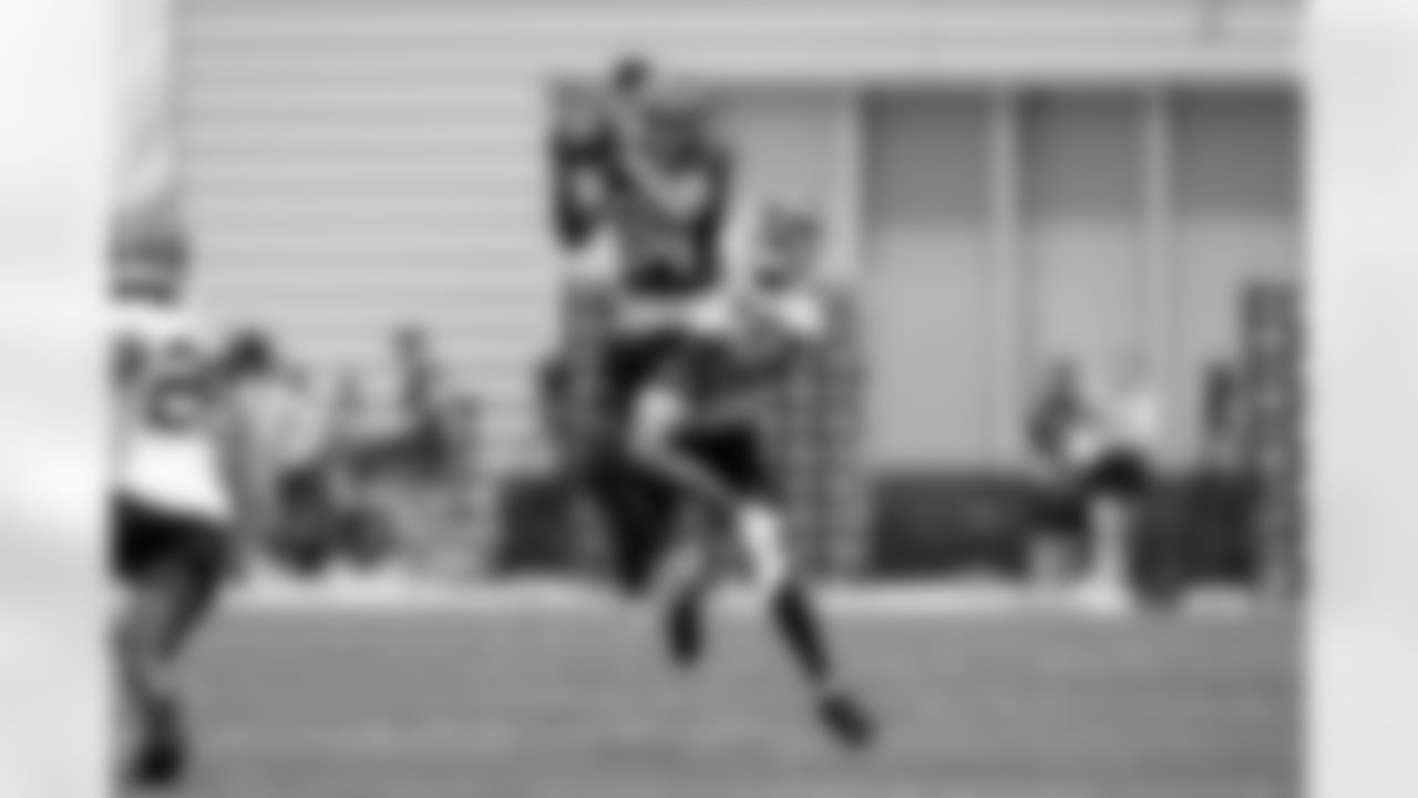 Wide receiver Gage Larvadain (84) during the second day of mandatory minicamp at CrossCountry Mortgage Campus on June 11, 2025.