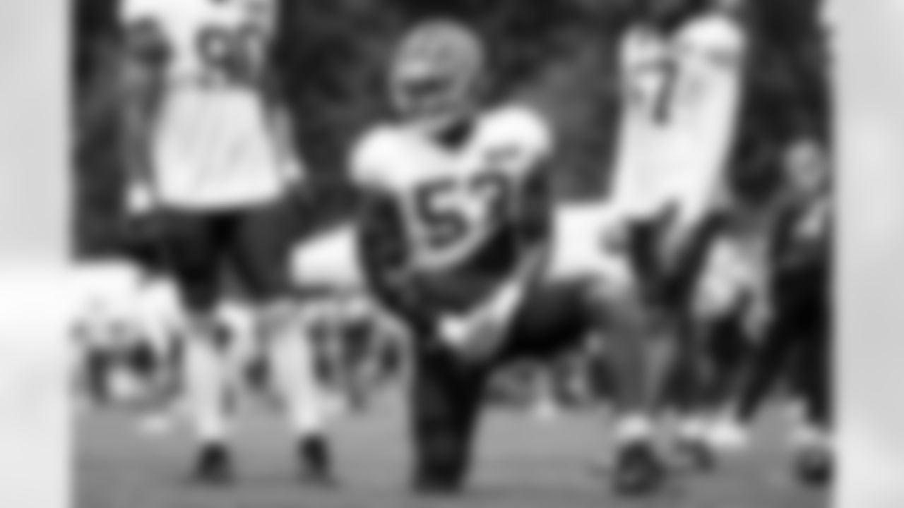 Defensive end Julian Okwara (53) during Day 10 of Training Camp at CrossCountry Mortgage Campus on August 4, 2025.