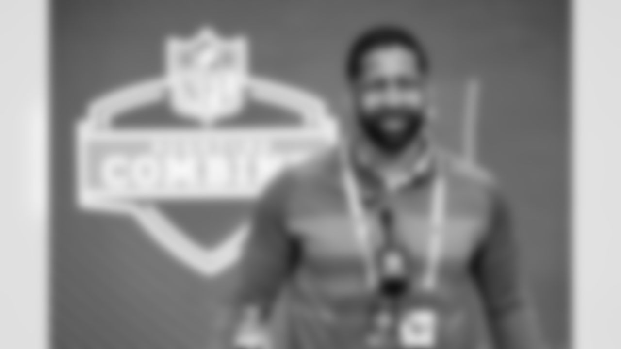 Executive Vice President of Football Operations and General Manager Andrew Berry speaks to the media at the 2026 NFL Combine on February 24, 2026 in Indianapolis, Indiana.