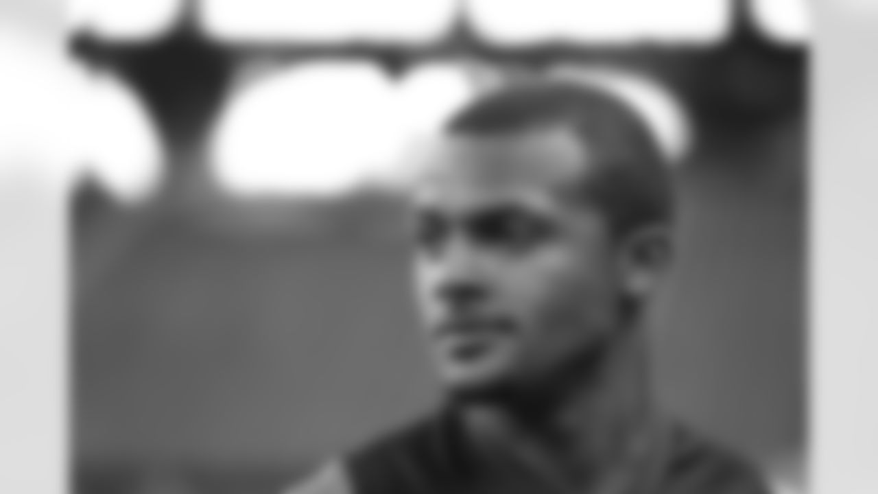 Clemson quarterback Deshaun Watson looks on during the 2017 NFL Scouting Combine at Lucas Oil Stadium on Saturday, March 4, 2017 in Indianapolis. (Ben Liebenberg via AP)