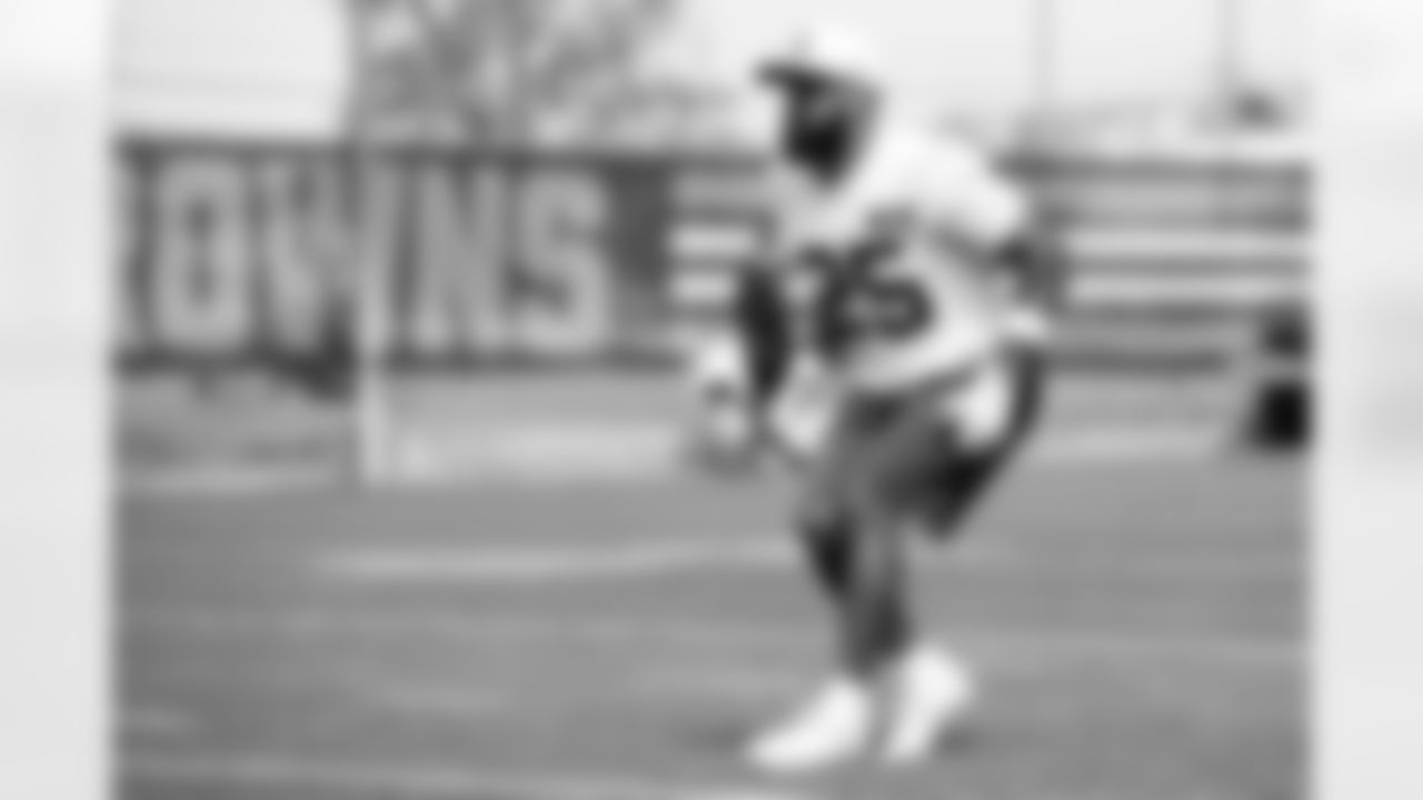 Cornerback Nik Needham (25) during fieldwork in Phase II of the offseason at CrossCountry Mortgage Campus on May 12, 2025.