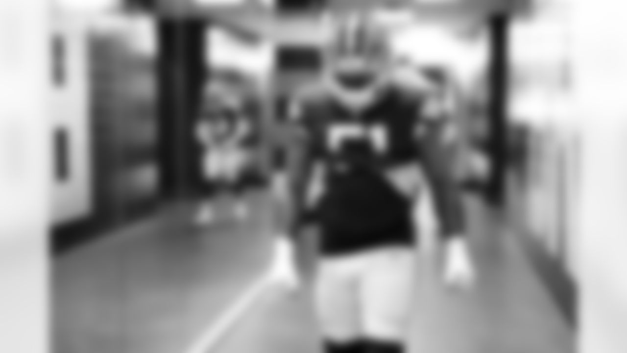 Defensive tackle Mike Hall Jr. (51) before a NFL football game between the San Francisco 49ers and Cleveland Browns on November 30, 2025 at Huntington Bank Field.