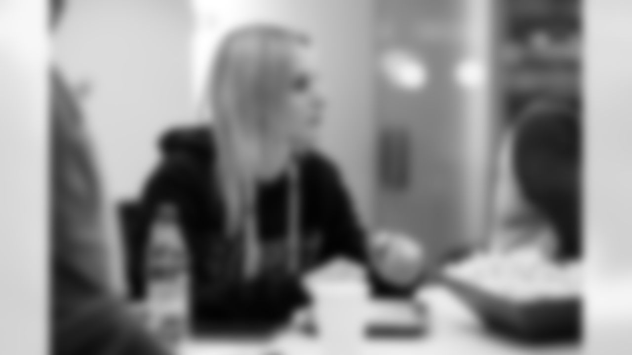 Personnel Operations Director Megan Rock in the Cleveland Browns suite at the 2026 NFL Combine on February 26, 2026 in Indianapolis, Indiana.