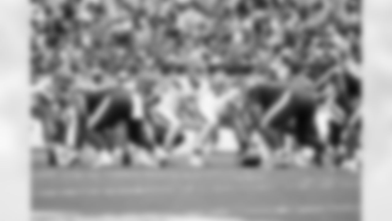 Quarterback Dillon Gabriel (5) during a preseason NFL football game between the Los Angeles Rams and Cleveland Browns on August 23, 2025 at Huntington Bank Field.