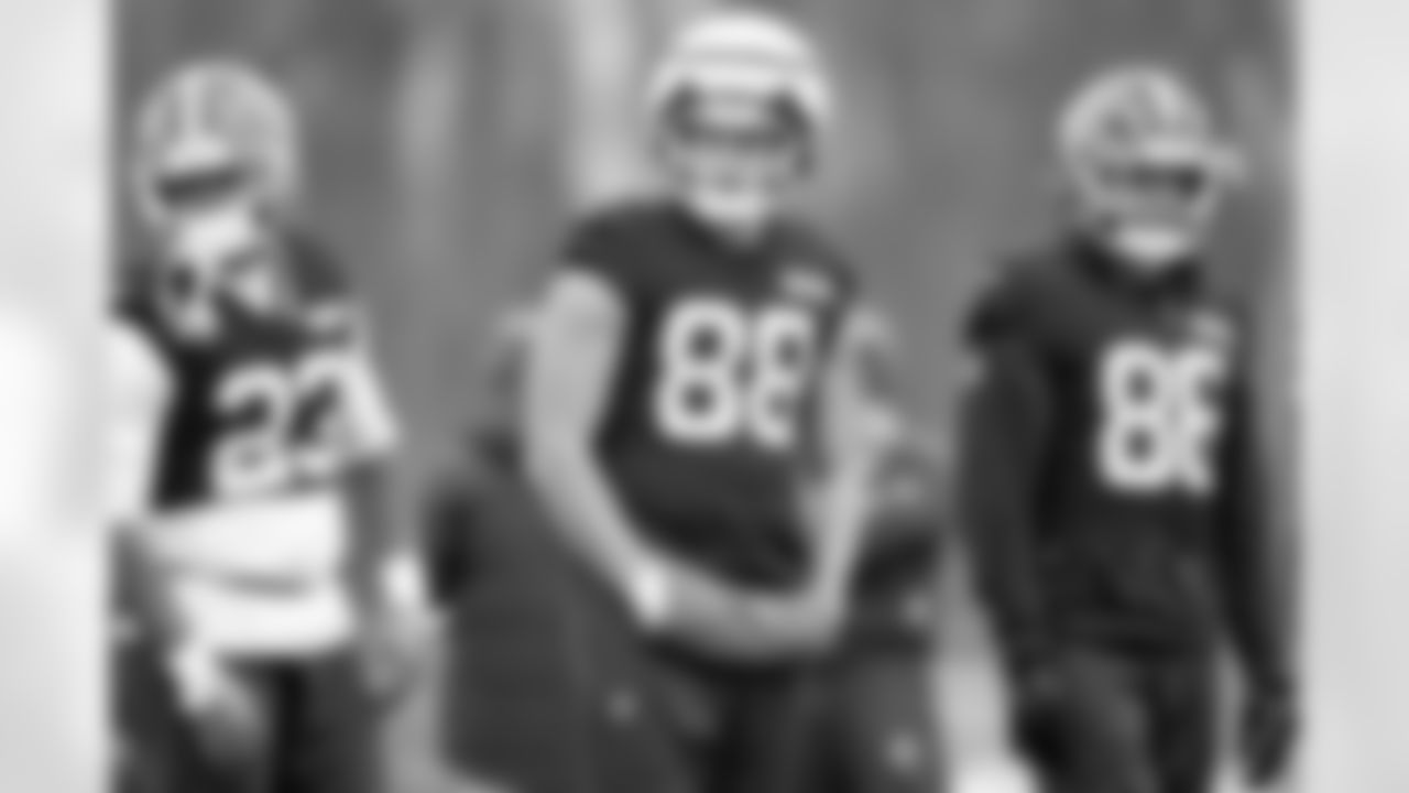 Tight end Caden Prieskorn (88) during practice at CrossCountry Mortgage Campus on December 17, 2025.