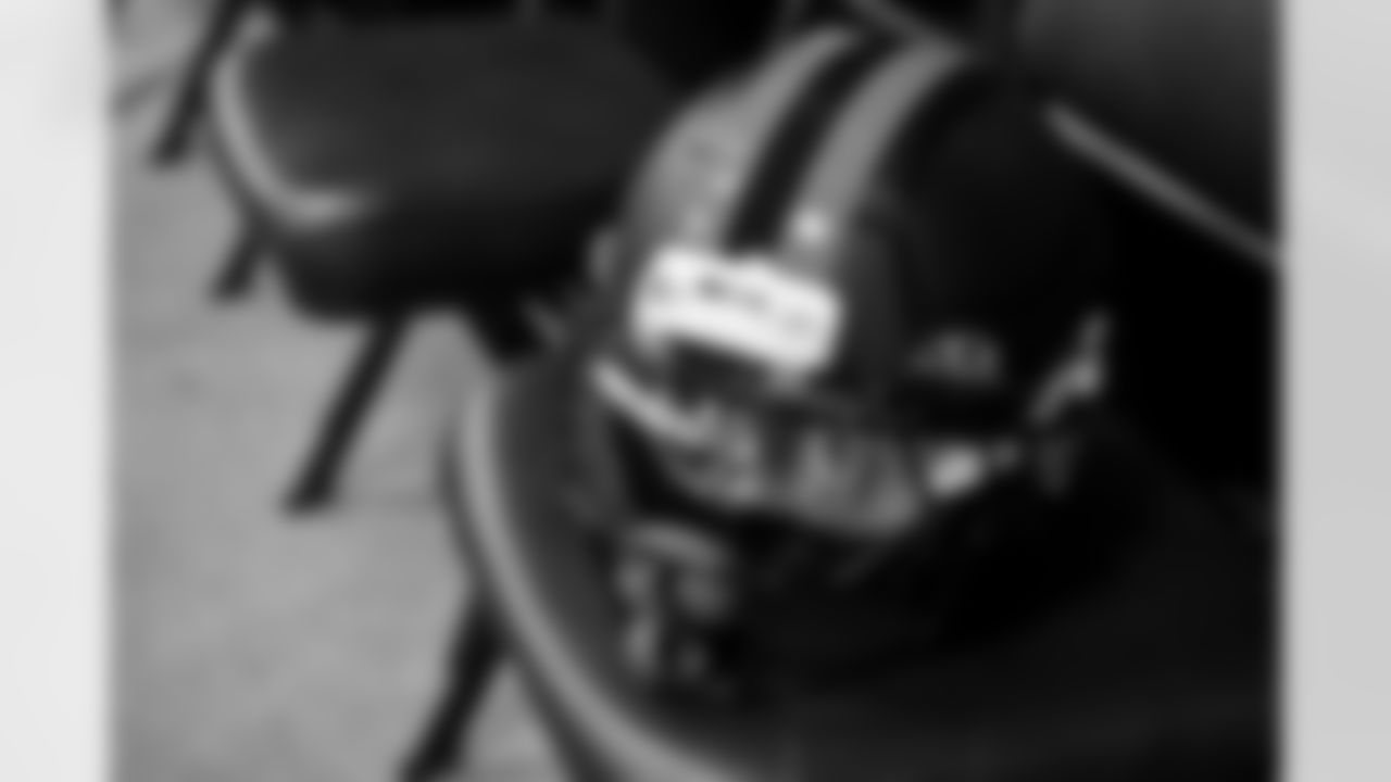 The locker room before a NFL football game between the Tennessee Titans and Cleveland Browns on December 7, 2025 at Huntington Bank Field.