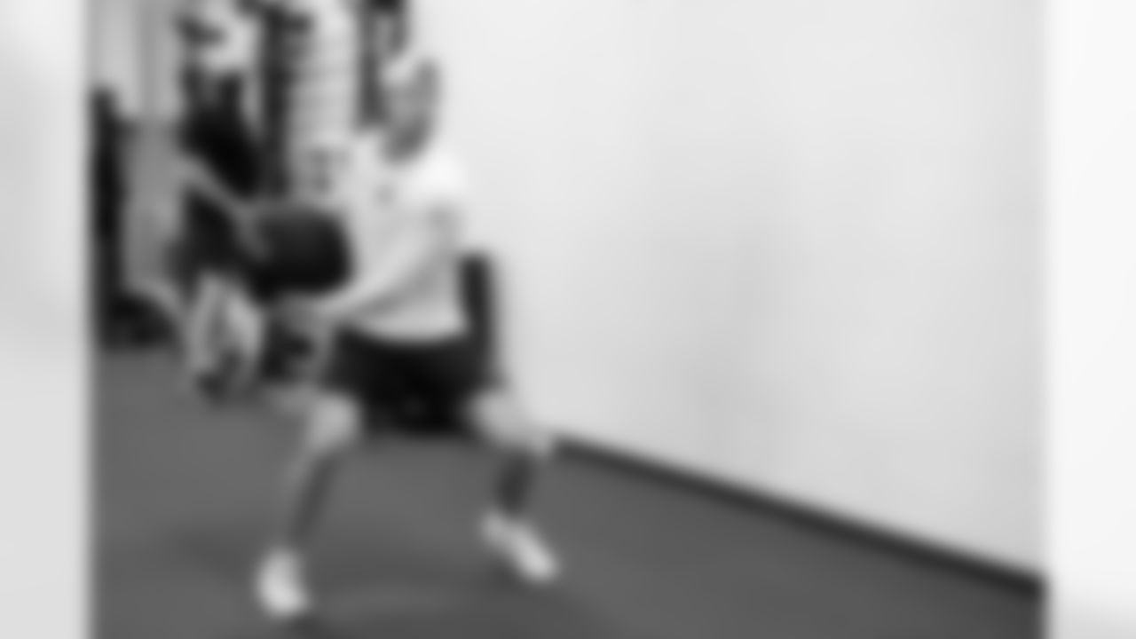 Quarterback Kenny Pickett during a workout in Phase I of the offseason at CrossCountry Mortgage Campus on April 30, 2025.