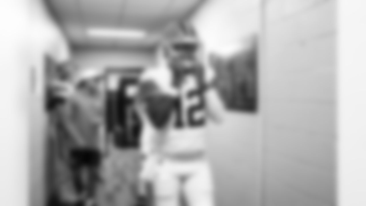 Quarterback Shedeur Sanders (12) before a preseason NFL football game between the Cleveland Browns and Carolina Panthers on August 8, 2025 at Bank of America Stadium.