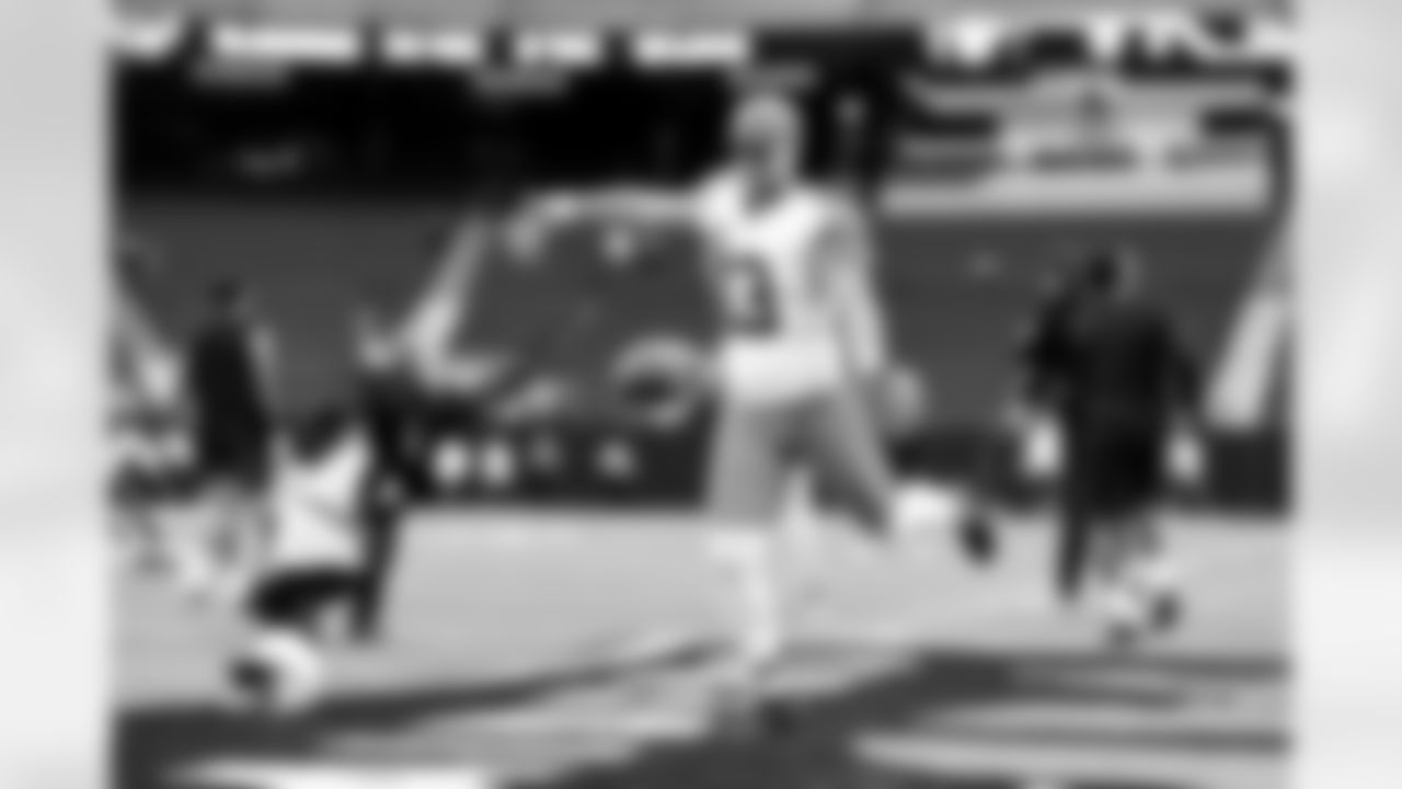 Punter Corey Bojorquez (13) before a NFL football game between the Cleveland Browns and Las Vegas Raiders on November 23, 2025 at Allegiant Stadium.