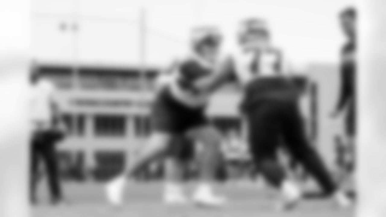 Offensive guard Teven Jenkins (74) during Day 18 of Training Camp at CrossCountry Mortgage Campus on August 26, 2025.