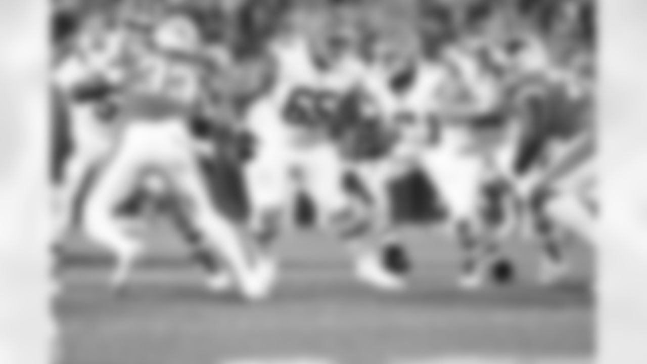 Offensive guard Dartanyan Tinsley (65) during a preseason NFL football game between the Cleveland Browns and Carolina Panthers on August 8, 2025 at Bank of America Stadium.