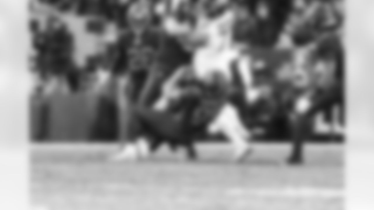 Defensive end Myles Garrett (95) during a NFL football game between the Tennessee Titans and Cleveland Browns on December 7, 2025 at Huntington Bank Field.