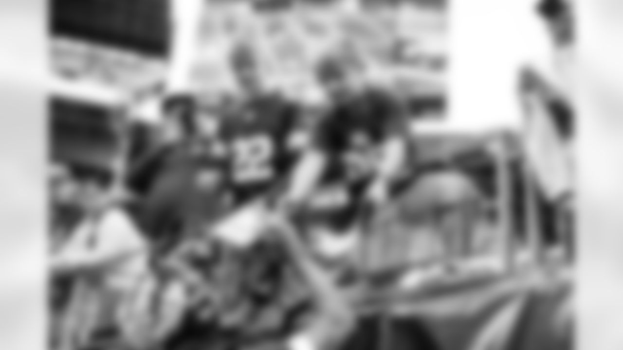 Wide receiver Isaiah Bond (16) and fans before a NFL football game between the Cleveland Browns and Pittsburgh Steelers on October 12, 2025 at Acrisure Stadium.