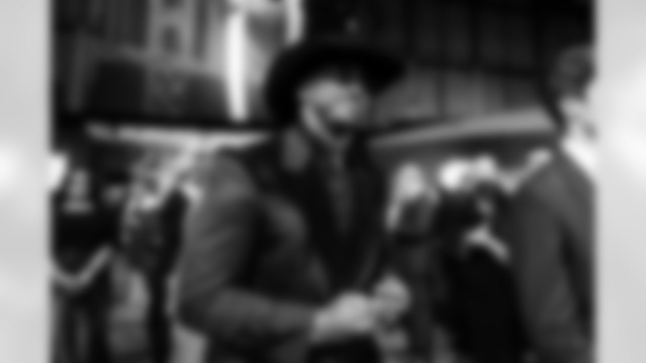 Cleveland Browns defensive end Myles Garrett (95) walks  on the red carpet prior to the NFL Honors awards show on Thursday, February 5, 2026 in San Francisco, California.