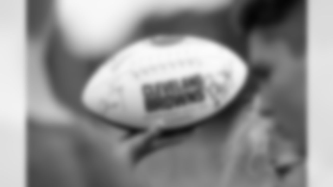 A football during Day 5 of Training Camp at CrossCountry Mortgage Campus on July 28, 2025.