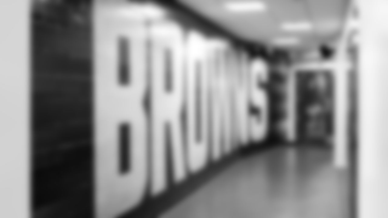 The locker room before a NFL football game between the Baltimore Ravens and Cleveland Browns on November 16, 2025 at Huntington Bank Field.