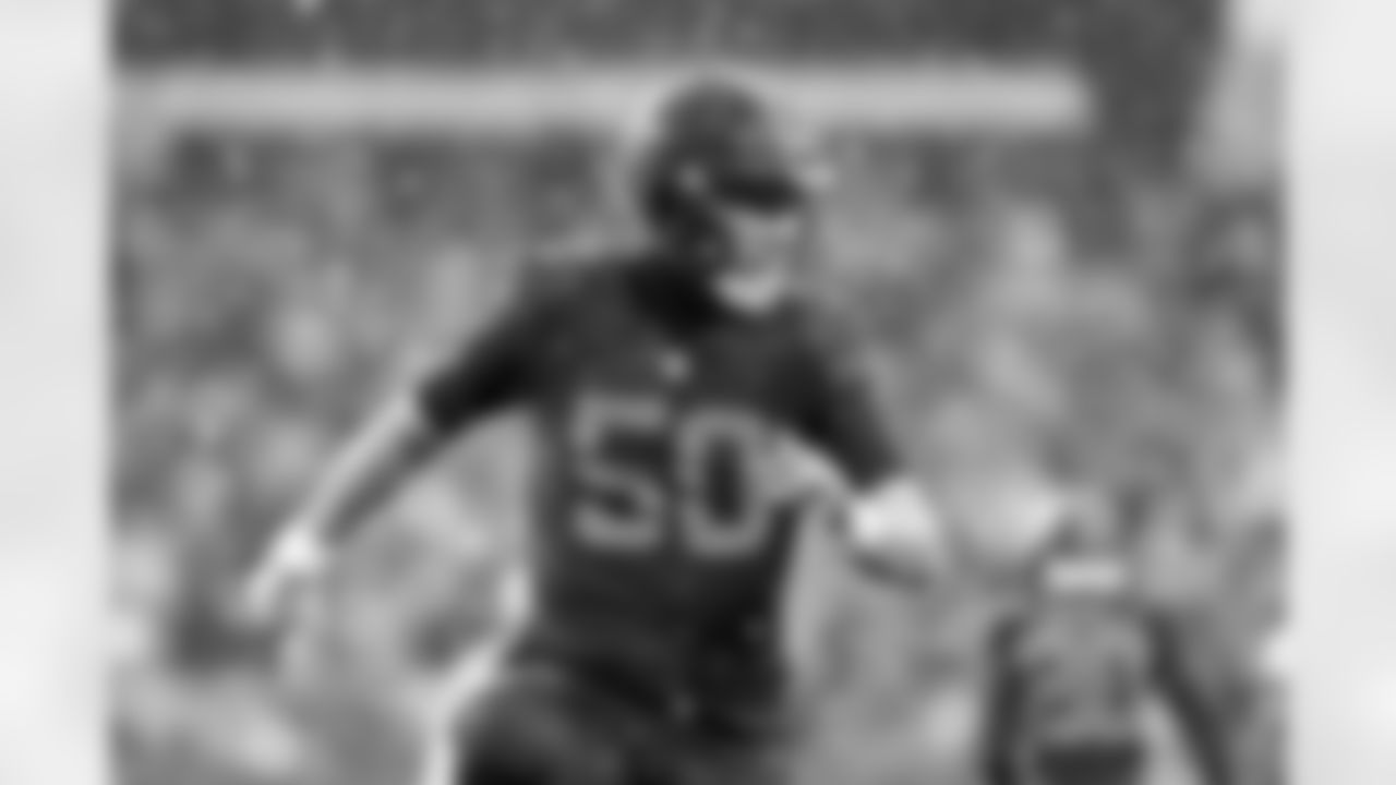 Long snapper Rex Sunahara (50) during a NFL football game between the Tennessee Titans and Cleveland Browns on December 7, 2025 at Huntington Bank Field.