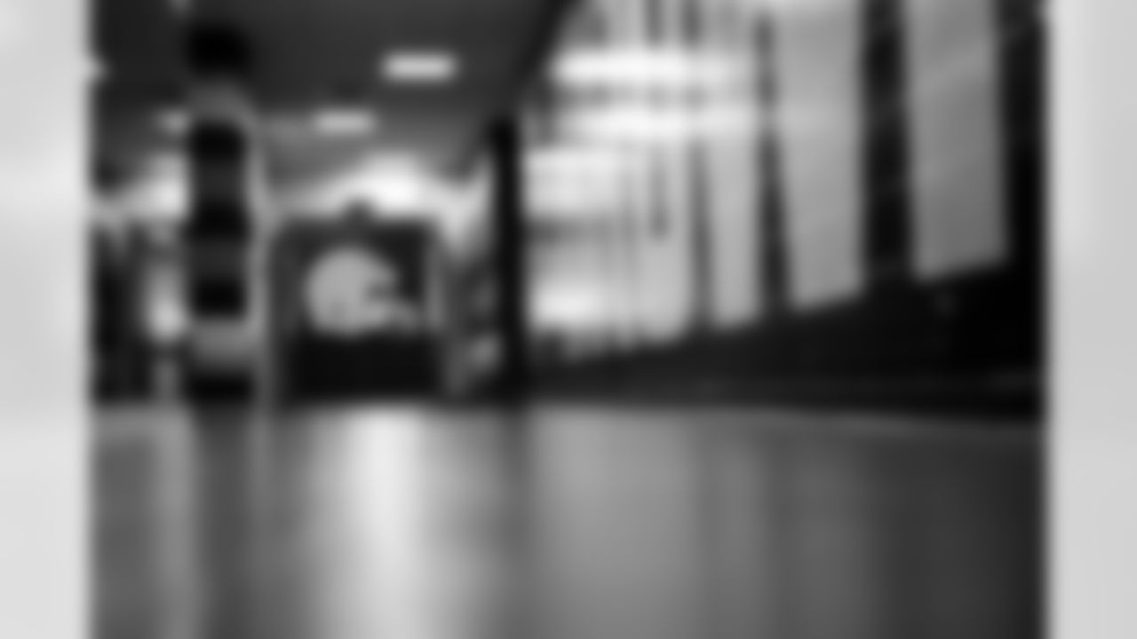 The locker room before a NFL football game between the Baltimore Ravens and Cleveland Browns on November 16, 2025 at Huntington Bank Field.