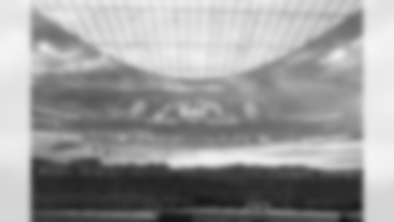 The stadium before a NFL football game between the Cleveland Browns and Las Vegas Raiders on November 23, 2025 at Allegiant Stadium.