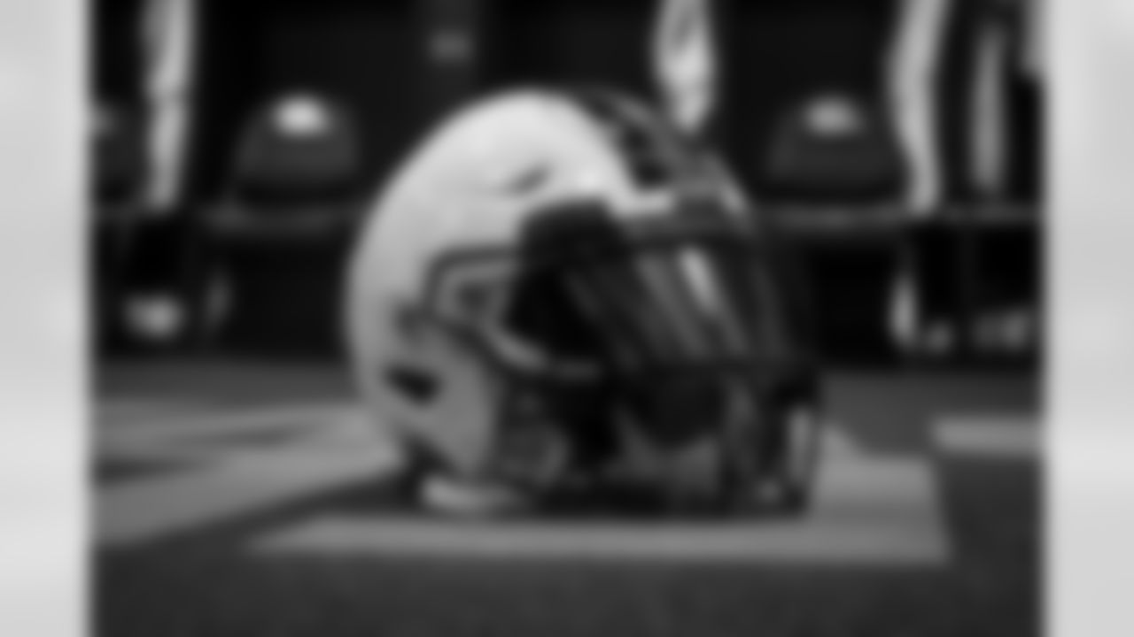 The locker room before a NFL football game between the New York Jets and Cleveland Browns on Thursday Night Football on December 28, 2023 at Cleveland Browns Stadium.