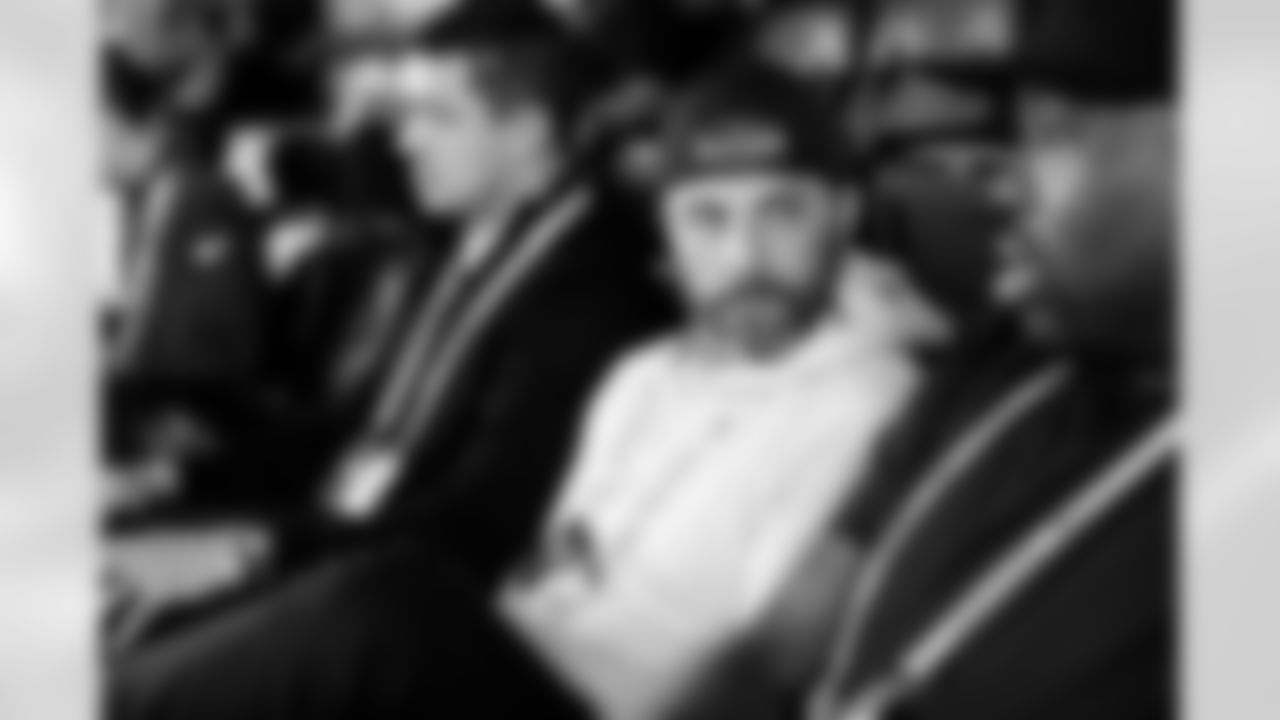 Defensive Coordinator Mike Rutenberg in the Cleveland Browns suite at the 2026 NFL Combine on February 26, 2026 in Indianapolis, Indiana.