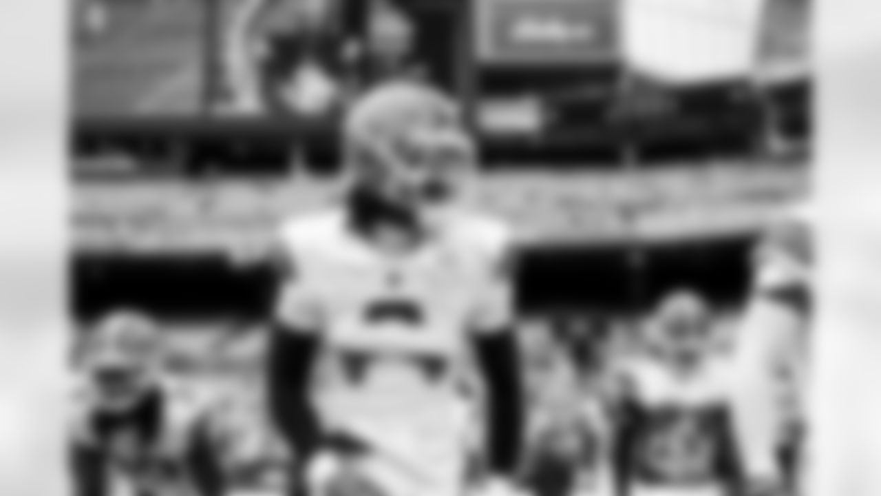Safety Grant Delpit (9) before a preseason NFL football game between the Los Angeles Rams and Cleveland Browns on August 23, 2025 at Huntington Bank Field.