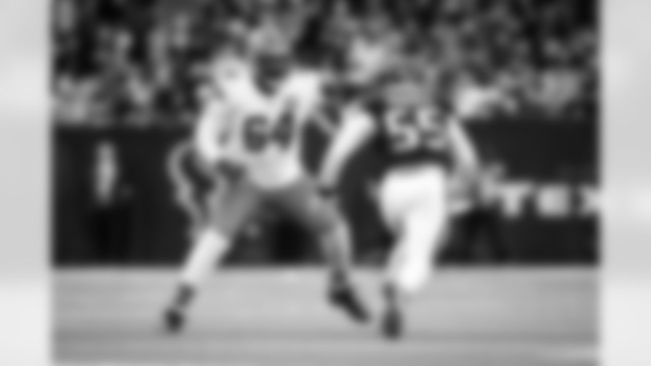 Offensive tackle Geron Christian (64) during a NFL football game between the Cleveland Browns and Houston Texans on December 24, 2023 at NRG Stadium.
