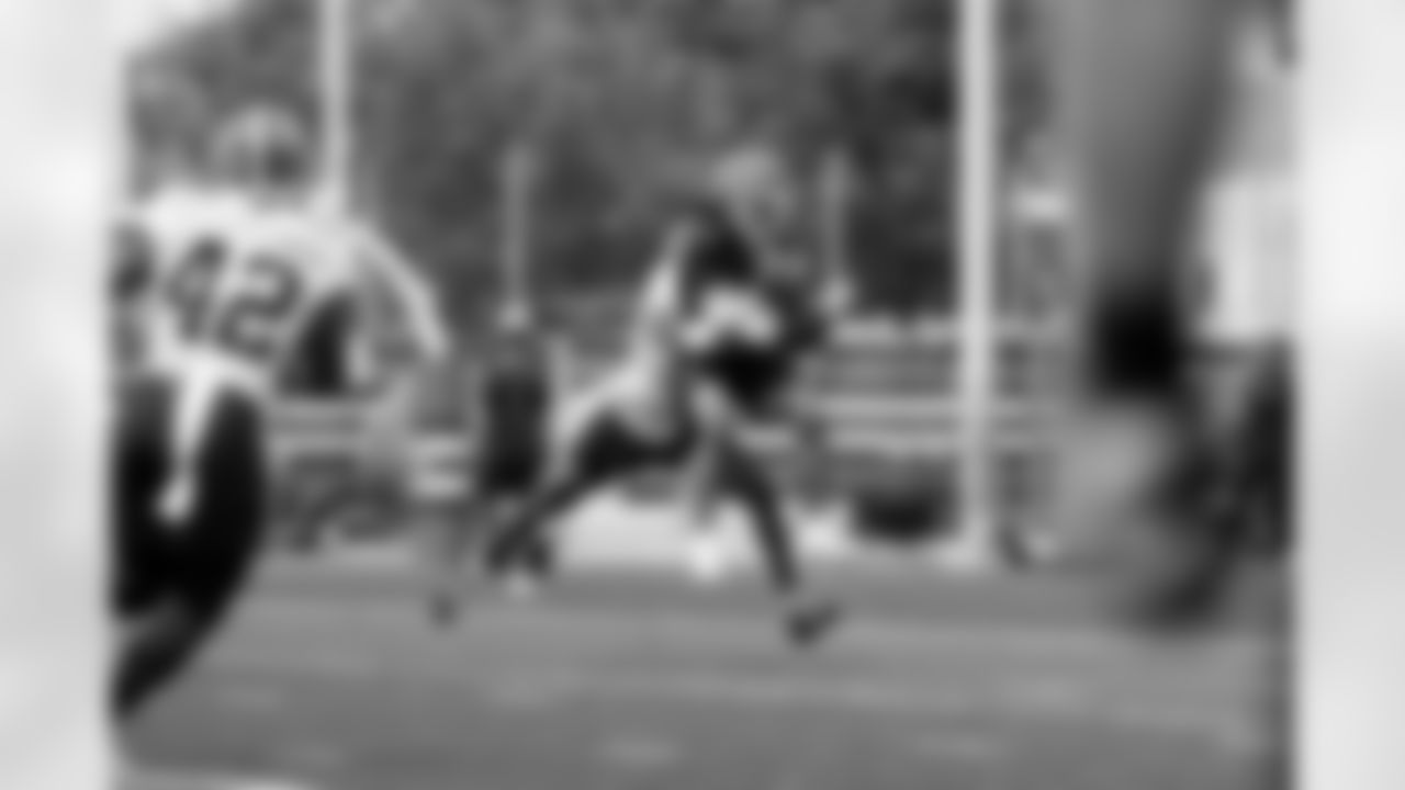 Wide receiver Gage Larvadain (84) during the first day of mandatory minicamp at CrossCountry Mortgage Campus on June 10, 2025.