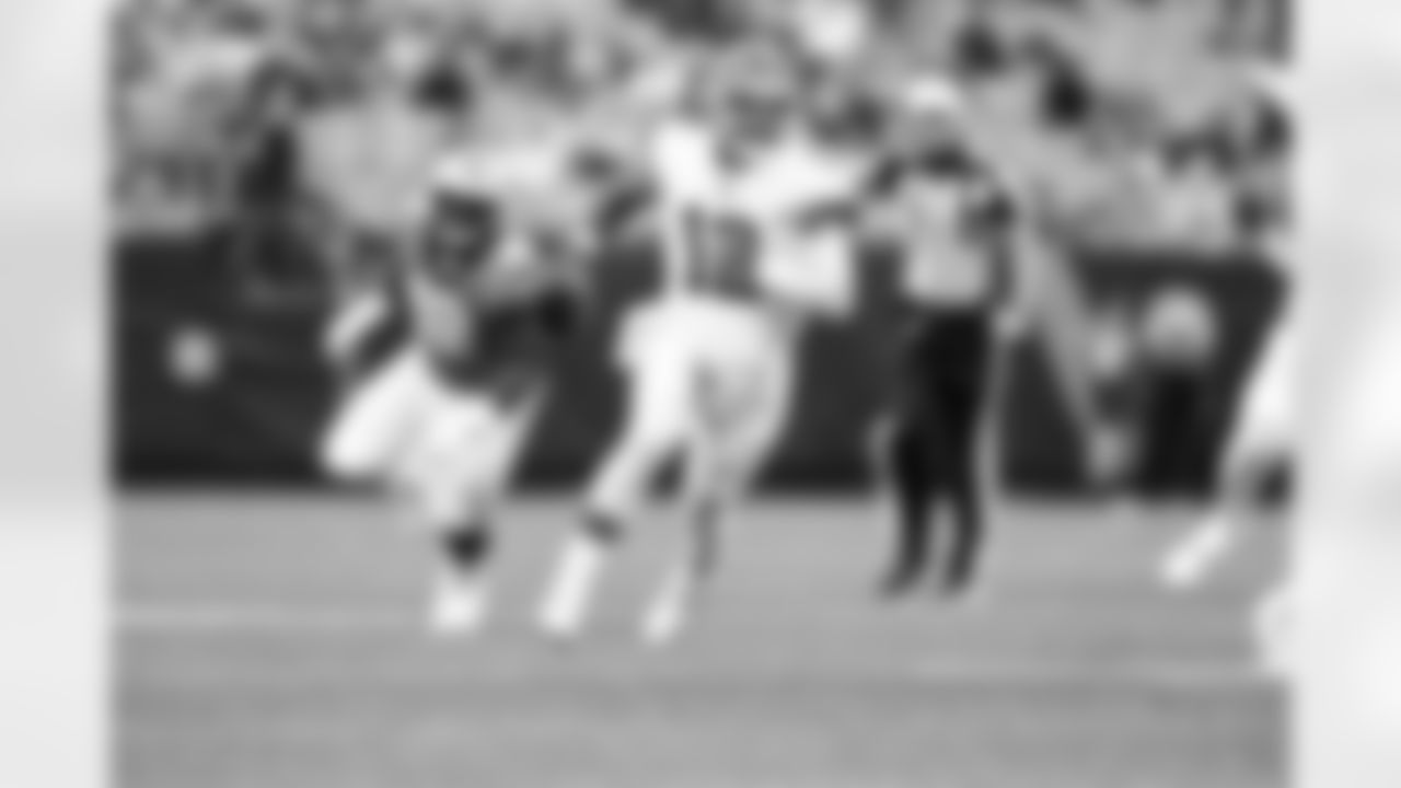 Quarterback Shedeur Sanders (12) during a preseason NFL football game between the Cleveland Browns and Carolina Panthers on August 8, 2025 at Bank of America Stadium.