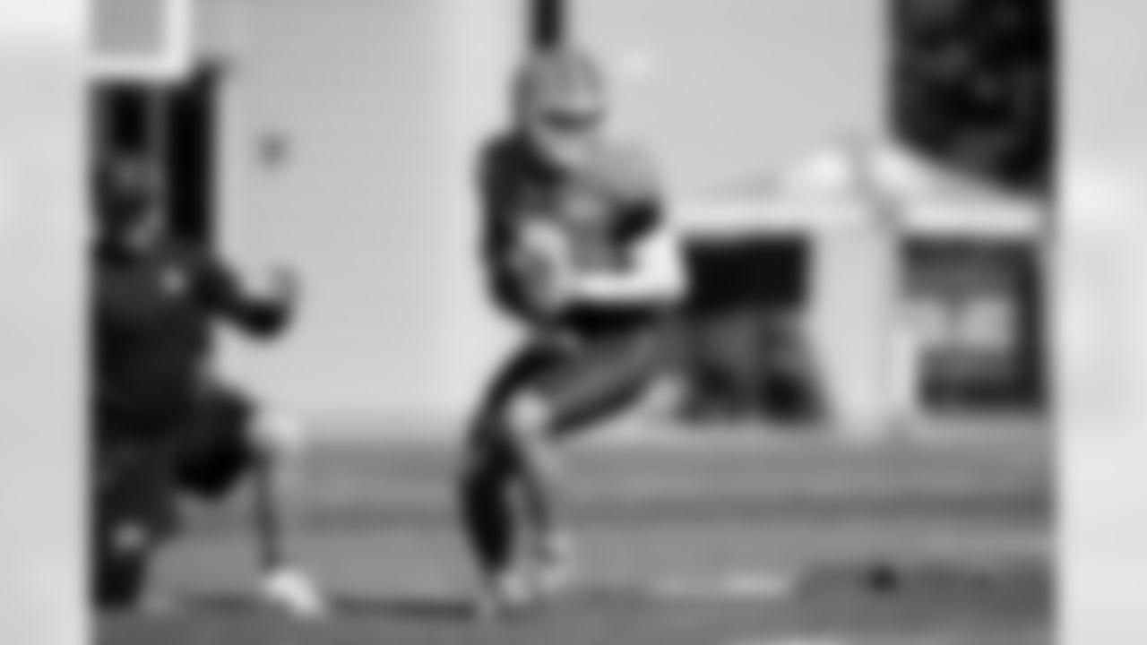 Quarterback Dillon Gabriel (8) during practice at CrossCountry Mortgage Campus on October 8, 2025.