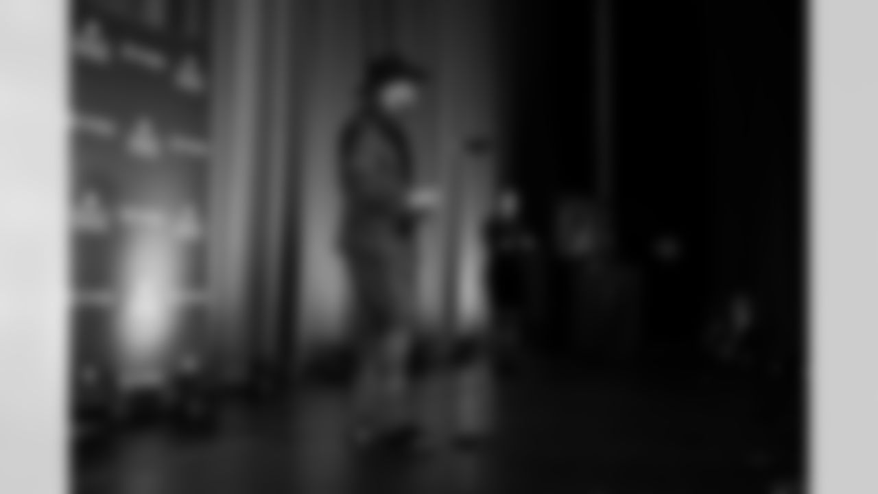 Defensive end Myles Garrett (95) after winning AP Defensive Player of the Year Award at the 2026 NFL Honors at the Palace of Fine Arts in San Francisco on February 5, 2026.