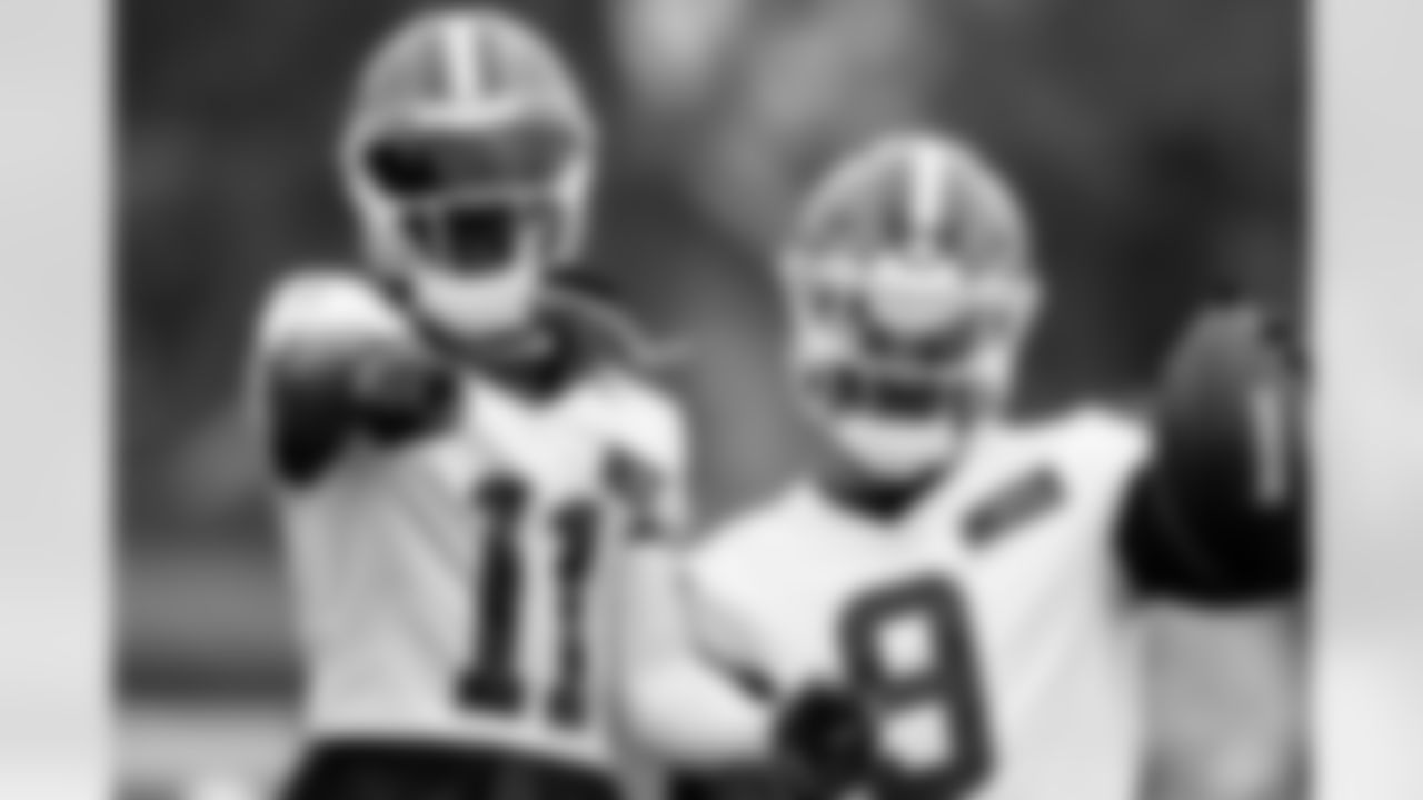 Cornerback Tony Brown II (11) and Safety Grant Delpit (9) during the first day of OTAs at CrossCountry Mortgage Campus on May 28, 2025.