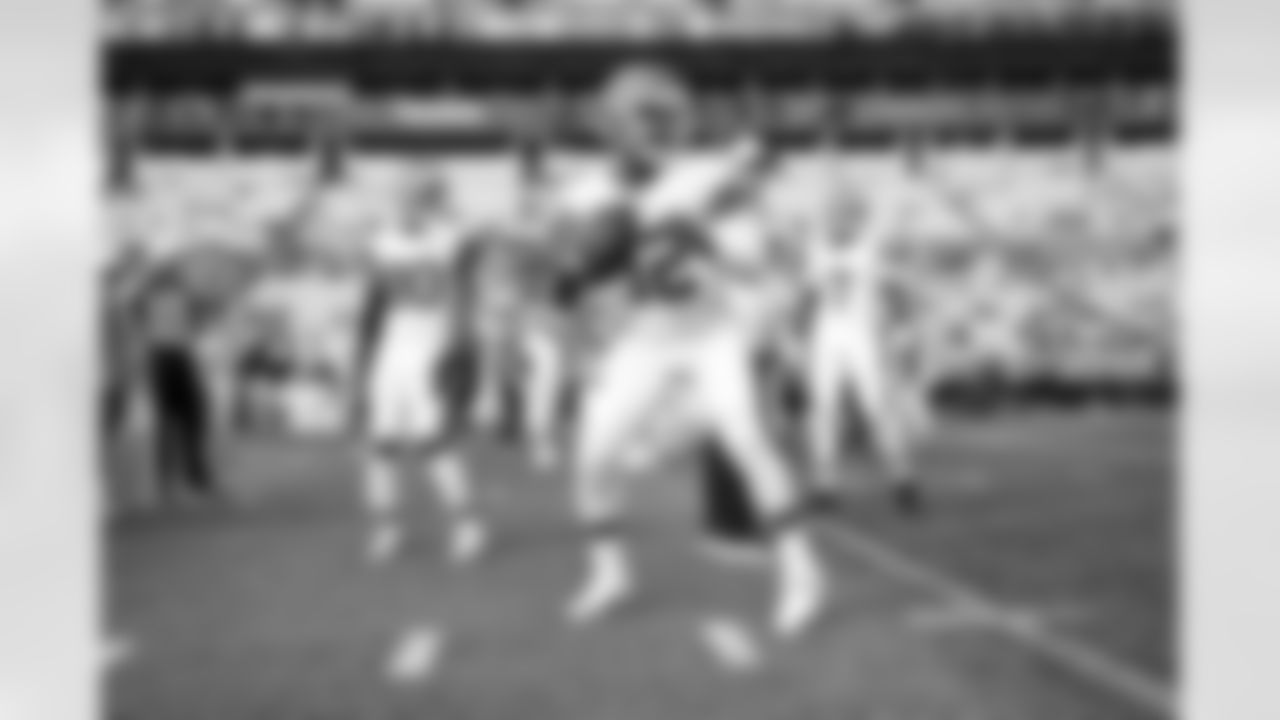 Quarterback Shedeur Sanders (12) before a preseason NFL football game between the Cleveland Browns and Carolina Panthers on August 8, 2025 at Bank of America Stadium.