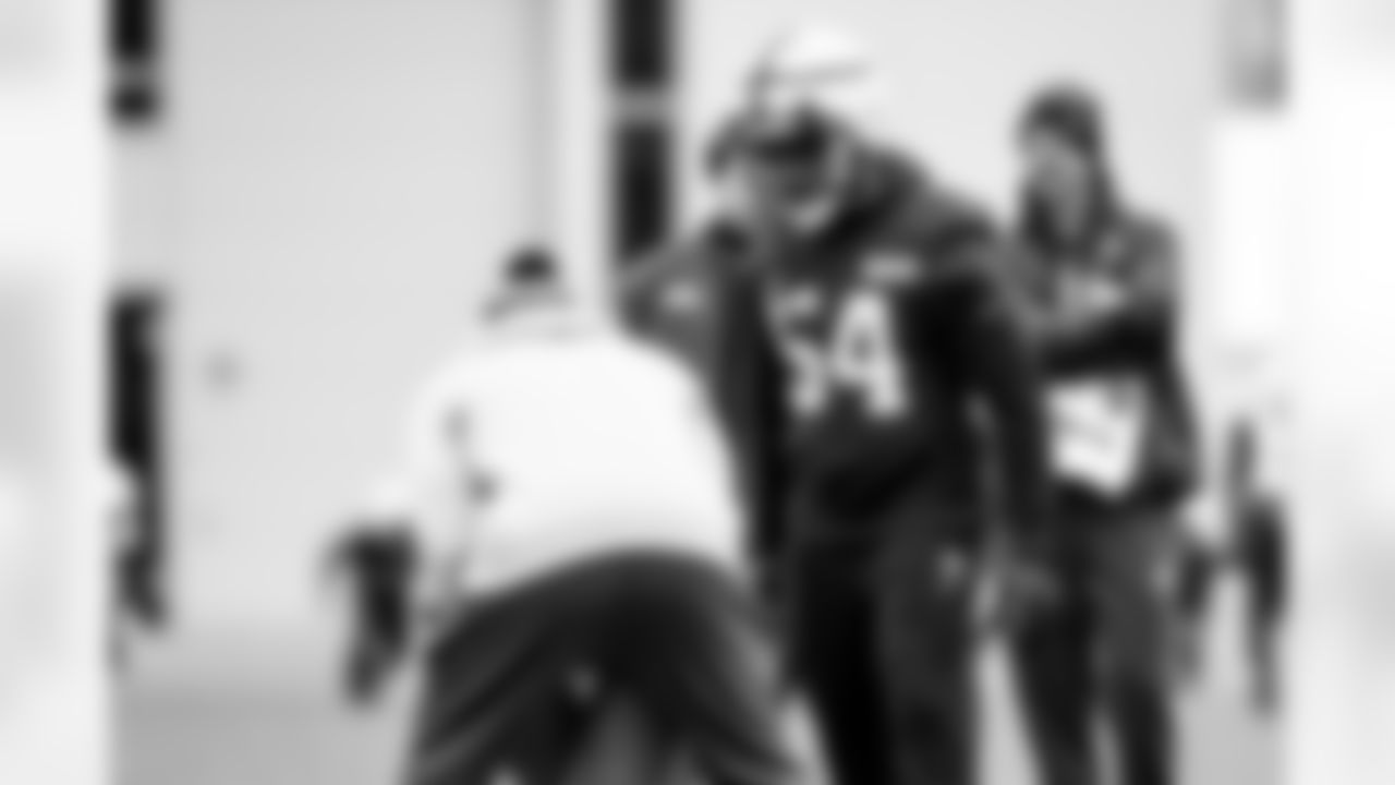 Defensive end Ogbo Okoronkwo (54) during practice at CrossCountry Mortgage Campus on December 19, 2024.