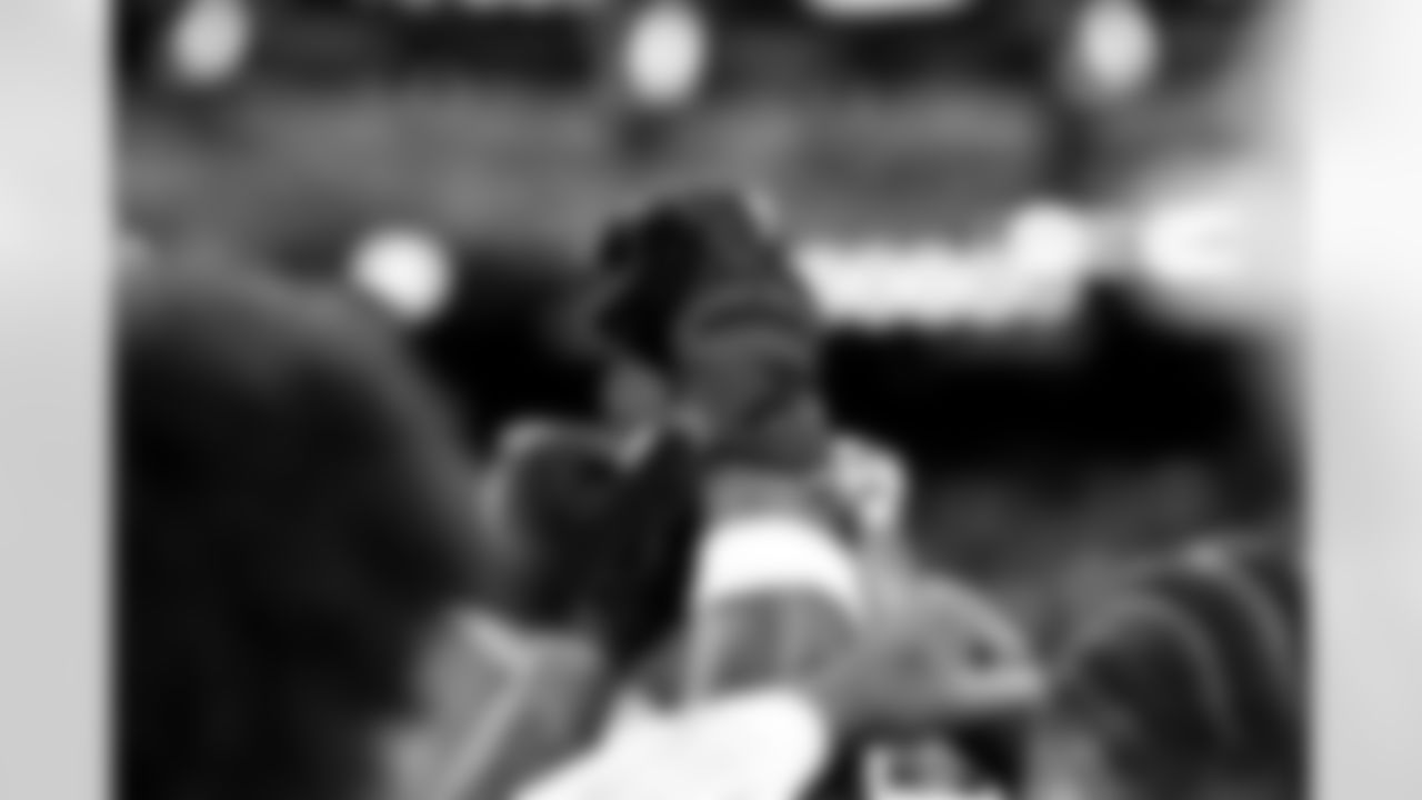 The team before a NFL football game between the Cleveland Browns and Las Vegas Raiders on November 23, 2025 at Allegiant Stadium.