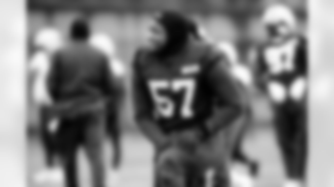 Defensive end Isaiah McGuire (57) during practice at CrossCountry Mortgage Campus on December 11, 2024.