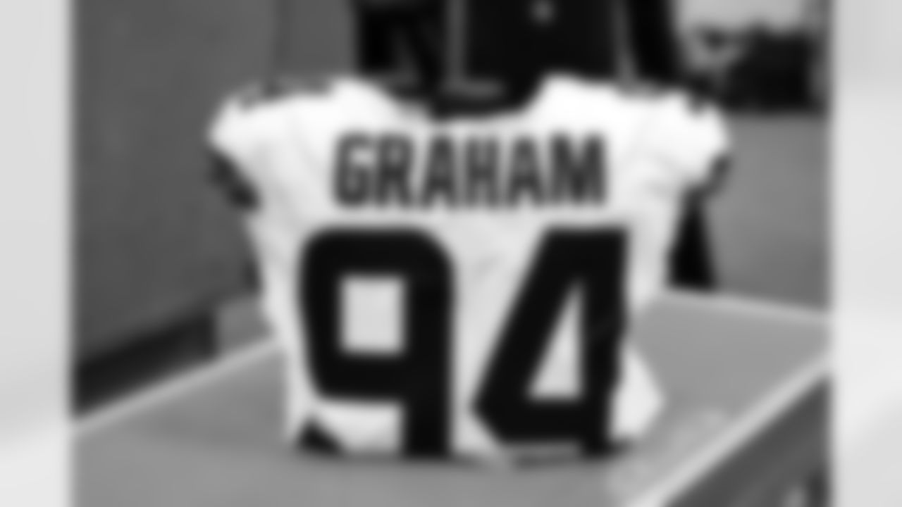 The locker room before a NFL football game between the Cleveland Browns and New York Jets on November 9, 2025 at MetLife Stadium.