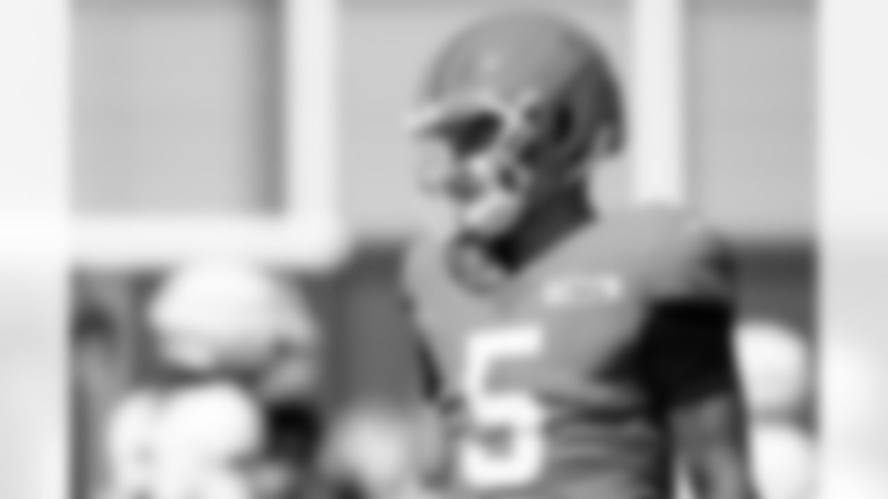 Quarterback Dillon Gabriel (5) during Day 19 of Training Camp at CrossCountry Mortgage Campus on August 27, 2025.