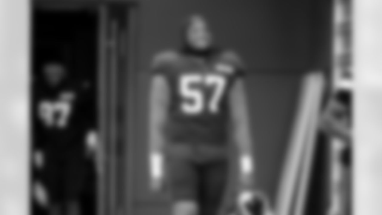 Defensive end Isaiah McGuire (57) during practice at CrossCountry Mortgage Campus on November 19, 2025.