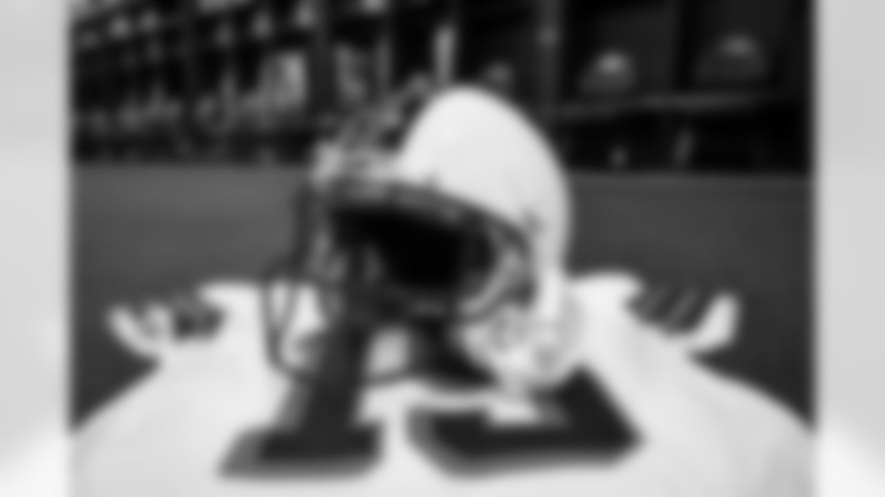 The locker room before a NFL football game between the New York Jets and Cleveland Browns on Thursday Night Football on December 28, 2023 at Cleveland Browns Stadium.