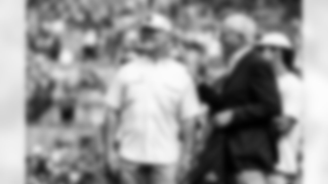 The Phil Dawson and Jim Donovan Legends Induction Ceremony before a NFL football game between the New York Giants and Cleveland Browns on September 22, 2024 at Huntington Bank Field. The Browns lost 15-21.